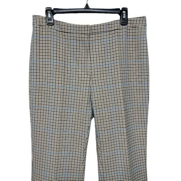 NWOT BOSS Tuleah Regular-Fit Bootcut Trousers In Checked Size 8 - Picture 9 of 14